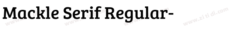 Mackle Serif Regular字体转换